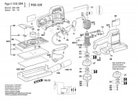Bosch 0 603 254 942 PSS 230 Orbital Sander 240 V / GB Spare Parts PSS230